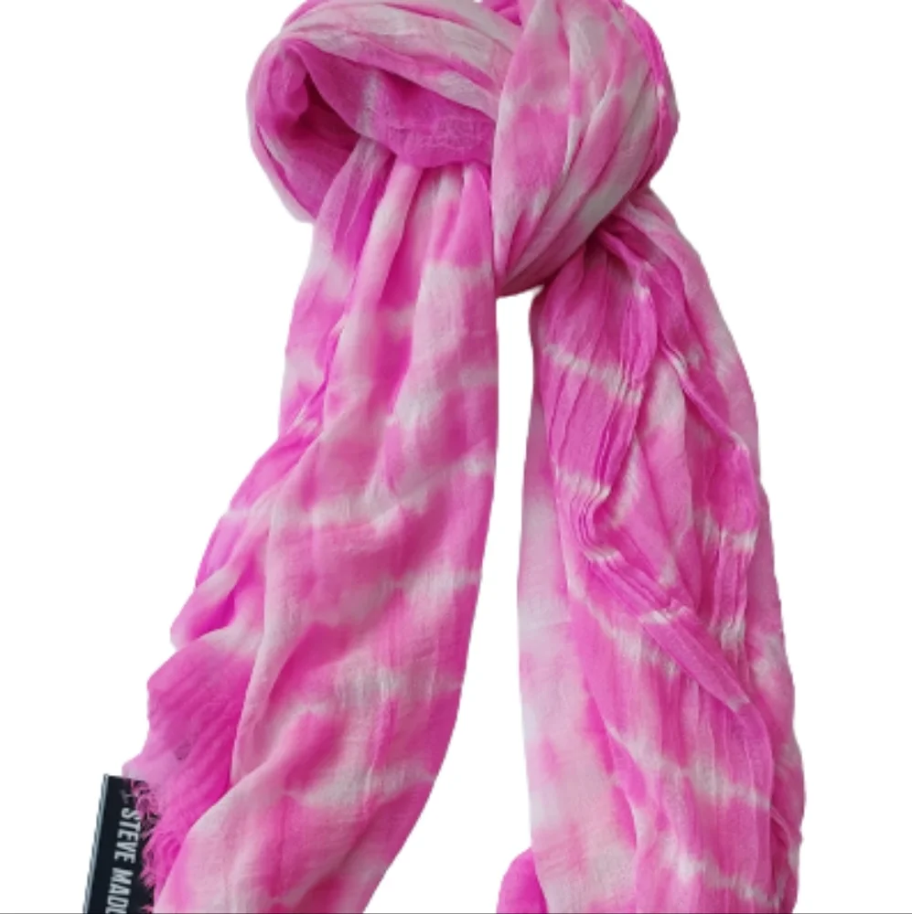 Steve Madden Two Tone Pink Tie Dye Scarf Wrap NEW NWT